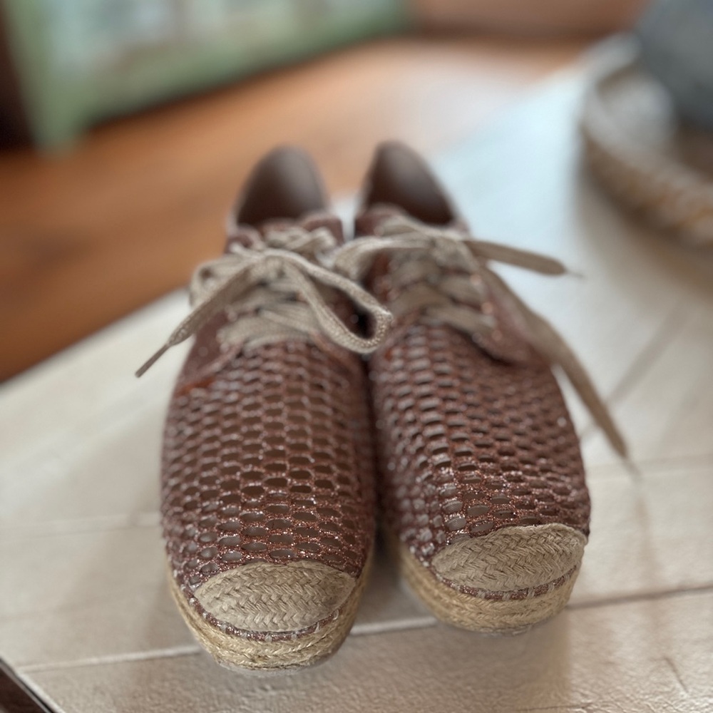 INC International Concepts Brown Lace-Up Espadrilles